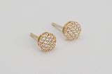 St Tropez is a beautiful, classic pair of earrings made with 18k yellow gold and simulated diamonds.  Transition seamlessly from day to night with our elegant and alluring St Tropez earrings. Featuring simulated diamonds on a pavé set, its effortless and classic style will stand the test of time. Made to be worn on its own or as a set with our stunning St Tropez pendant.