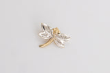 Menton is a beautiful, delicate Dragonfly pendant made with 18k yellow and white gold.  Dragonflies in almost every part of the world symbolise change and transformation. This limited edition tiny shaped Dragonfly pendant is designed with a mix of two colours, white and yellow gold giving it a unique and playful design.
