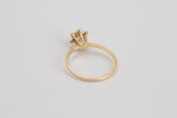 Le Bouquet is a fine bouquet ring made with 18k yellow gold and simulated diamonds.  Featuring a gorgeous flower design, this showstopper is a very feminine and delicate ring and it's the ultimate femme cocktail ring. Look no further if you are looking for that perfect piece to compliment your special occasion look.