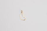 L'amour is a fine heart shape pendant made with 18k yellow gold.  Elegant and delicate, this heart shaped pendant makes a wonderful piece for you or a special someone.