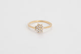 Étoile is a fine 18k yellow gold star shaped ring with simulated diamonds.   Carry a piece of the night sky with you with the stunning Étoile ring. Whether you are looking for a daily go to accessory or that perfect piece for a special occasion, this ring is a sleek addition to your everyday look.